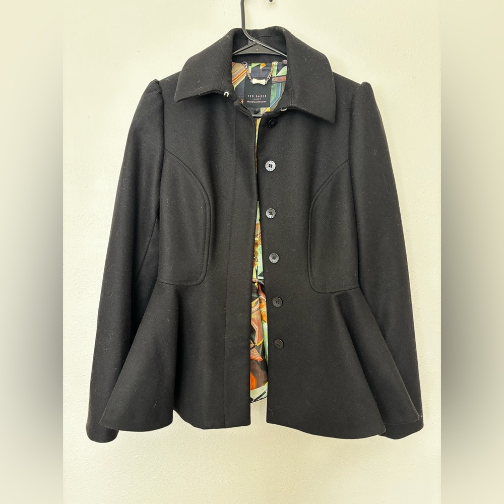 Ted Baker Peplum Coat Size 0